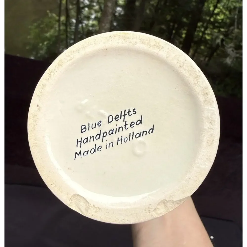 Blue Delft Holland BOLS Dutch Apricot Empty Brandy Liquor Decanter Bottle